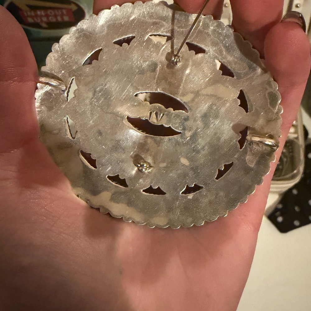 Turquoise Cluster Pin/Pendant - Picture 4 of 7